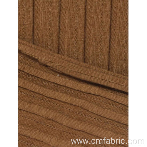 knitted cotton spandex tranfer stitch Rib fabric